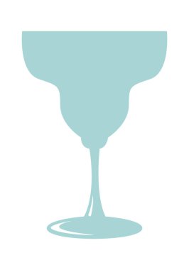 Kokteyl bardağı şeklinde. Vektör illüstrasyonu