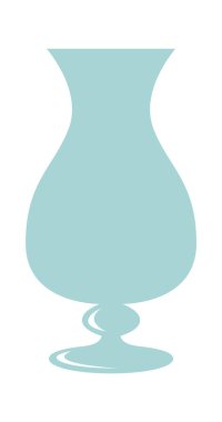 Kokteyl bardağı şeklinde. Vektör illüstrasyonu