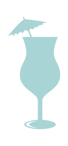 Shape Cocktail Drinking Glass Vector Illustration — Stock Vector