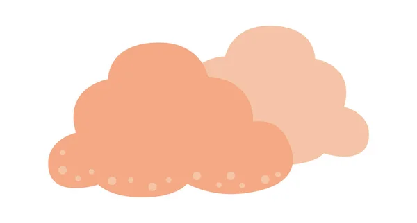 Nubes Rosadas Elemento Diseño Meteorológico Ilustración Vectorial — Archivo Imágenes Vectoriales