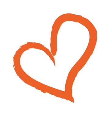 Doğrusal kalp çizimi yapan çocuklar. Vektör illüstrasyonu