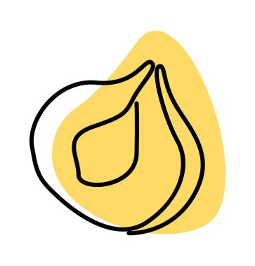 Renkli meyve çizgisi sanatı. Vektör illüstrasyonu