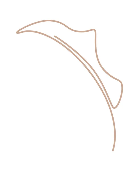 Leaf Line Art Současný Květinový Design Vektorová Ilustrace — Stockový vektor
