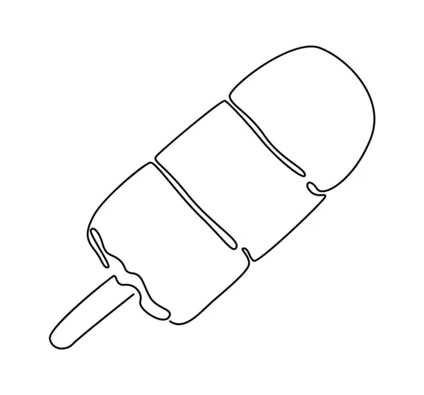 棒にアイスクリーム ベクターイラスト — ストックベクタ
