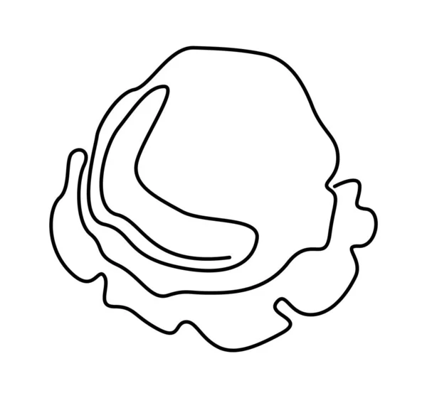 Boule Crème Glacée Dans Art Linéaire Illustration Vectorielle — Image vectorielle