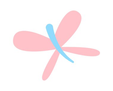 El yapımı yusufçuk tasarım elementi. Vektör illüstrasyonu