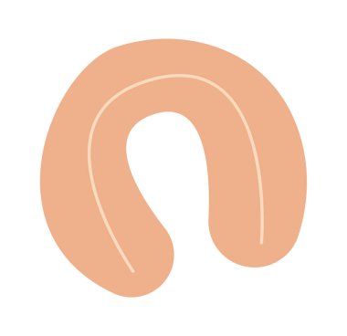 Yumuşak seyahat boyun yastığı. Vektör illüstrasyonu