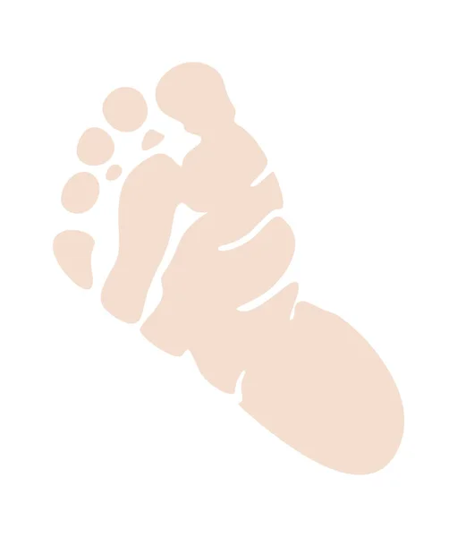 Fußabdruck Von Neugeborenen Vektorillustration — Stockvektor