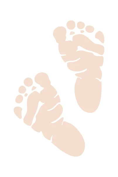 Huella Bebé Recién Nacido Ilustración Vectorial — Vector de stock