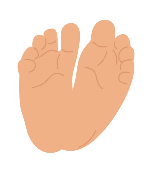 Βρεφικό Πόδι Νεογέννητο Παιδί Μικρά Χαριτωμένα Δάχτυλα Εικονογράφηση Διανύσματος — Διανυσματικό Αρχείο