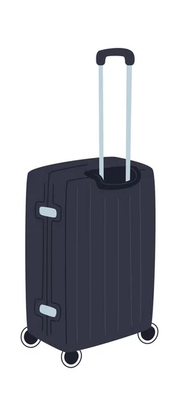 Rolling Travel Suitcase Clothes Vector Illustration — Stock Vector