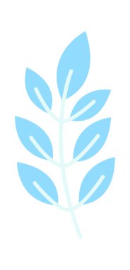 El yapımı tropikal yaprak. Vektör illüstrasyonu