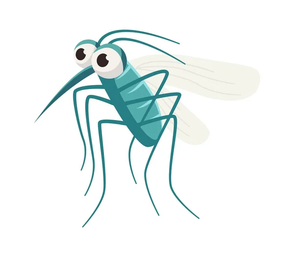 Pequeño Mosquito Volador Ilustración Vectorial — Archivo Imágenes Vectoriales