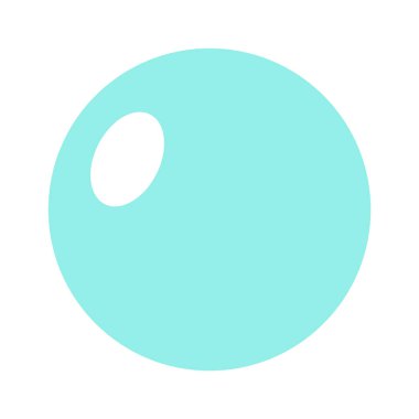 Sualtı baloncuğunun silueti. Vektör illüstrasyonu