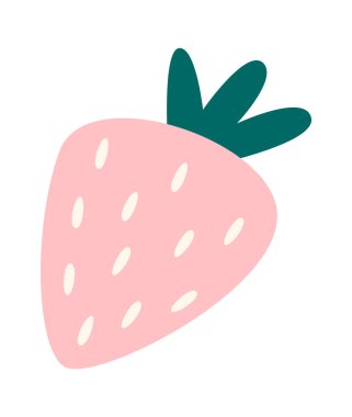 Çileğin soyut unsuru. Vektör illüstrasyonu