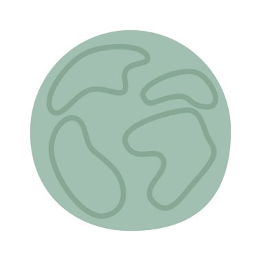 Küresel vektör düz illüstrasyon Yeşil gezegen