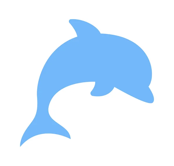 Silueta Delfíních Ryb Vektorová Ilustrace — Stockový vektor