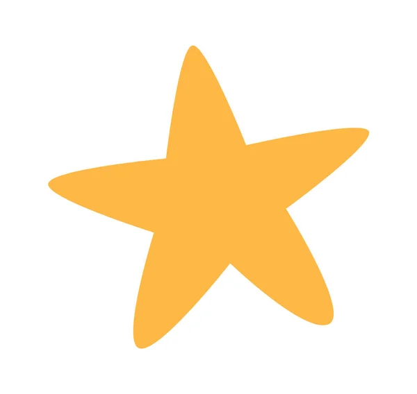 Silueta Estrella Mar Ilustración Vectorial — Vector de stock