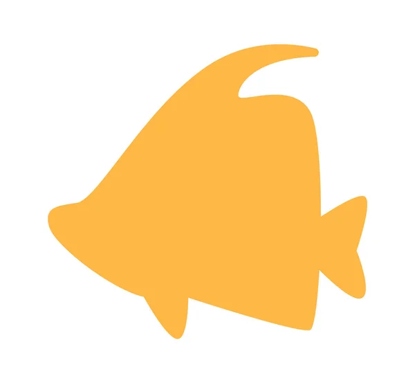 Silhouette Flounder Fish Vector Illustration — Stock Vector