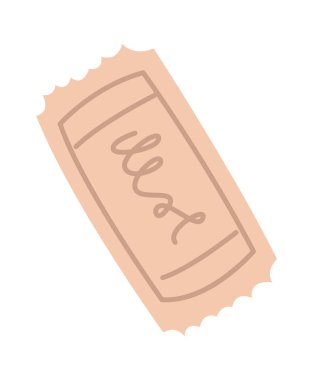 Seyahat vektörü düz resimleme için bilet