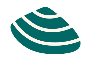 Soyut deniz kabuğu yaz elementi. Vektör illüstrasyonu