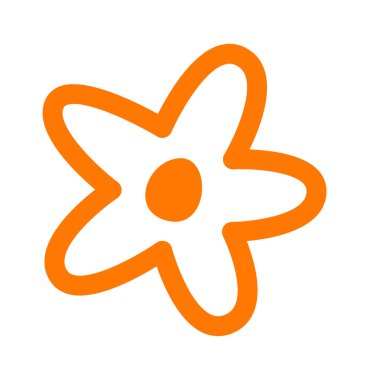 Soyut yaz çiçeği elementi. Vektör illüstrasyonu