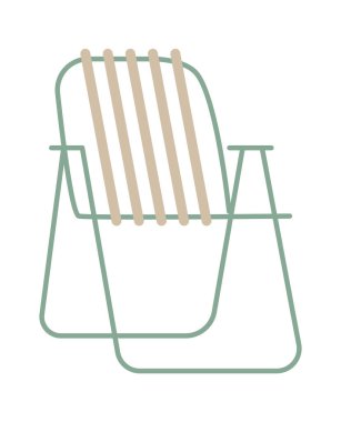 Katlanan sandalye vektörü düz illüstrasyon