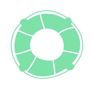 Can simidinin silueti. Vektör illüstrasyonu