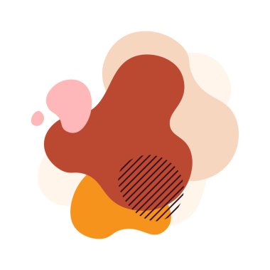 Soyut sıvı şekiller ayarlandı. Vektör illüstrasyonu