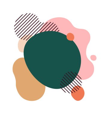 Soyut sıvı şekiller ayarlandı. Vektör illüstrasyonu