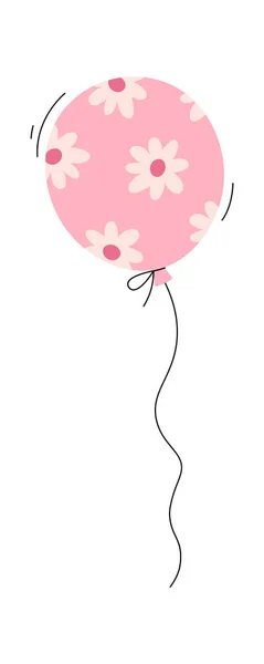 Ballon Avec Design Décor Fête Illustration Vectorielle — Image vectorielle