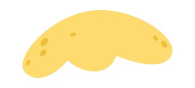 Şirin renkli at yelesi. Vektör illüstrasyonu