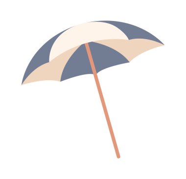 Güneş koruyucu plaj şemsiyesi. Vektör illüstrasyonu