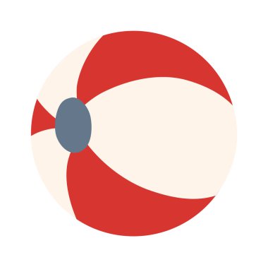 Şişirilebilir plaj topu. Vektör illüstrasyonu