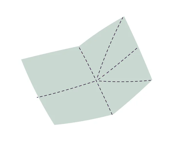 Origami Papel Plegable Ilustración Vectorial — Archivo Imágenes Vectoriales