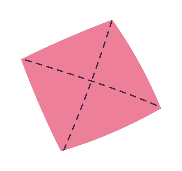 Origami Kağıt Katlama Vektör Illüstrasyonu — Stok Vektör