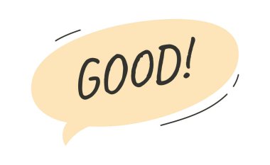 Konuşma balonu. Güzel duyuru. Vektör illüstrasyonu