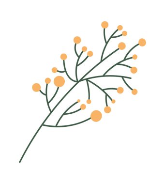 Buket için çiçek kabartma dekoru. Vektör illüstrasyonu