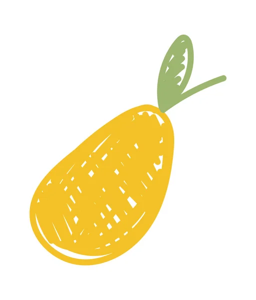 Mango Fruit Tekenen Potlood Vectorillustratie — Stockvector