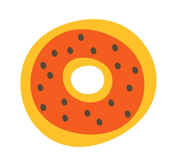 Νόστιμο Επιδόρπιο Ντόνατ Εικονογράφηση Διανύσματος — Διανυσματικό Αρχείο