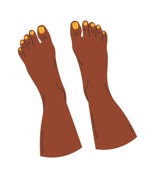 Barefoot Legs Design Element Vector Illustration — Stock Vector