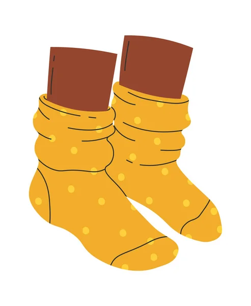 Ноги Шкарпетках Елемент Дизайну Векторні Ілюстрації — стоковий вектор