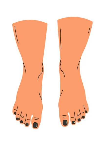 裸足の脚のデザイン要素 ベクターイラスト — ストックベクタ