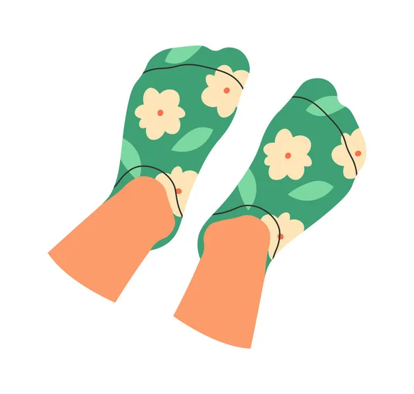 Füße Socken Design Element Vektorillustration — Stockvektor