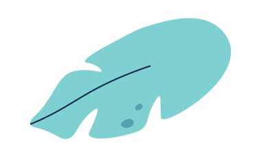 Tropik bitki yaprağı şekli. Vektör illüstrasyonu