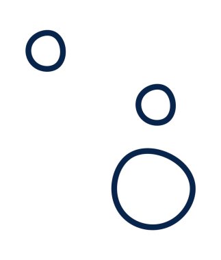 Sualtı kabarcıkları tasarım elementi. Vektör illüstrasyonu