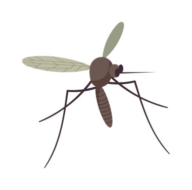 Küçük uçan sivrisinek. Vektör illüstrasyonu