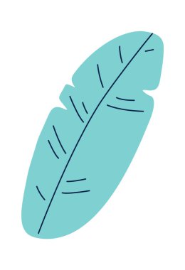 Tropik bitki yaprağı şekli. Vektör illüstrasyonu