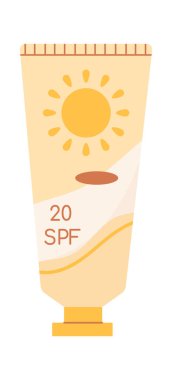 Güneş kremi. Vektör illüstrasyonu