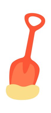 Kumsallı kürek. Vektör illüstrasyonu